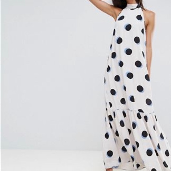 asos polka dot maxi dress